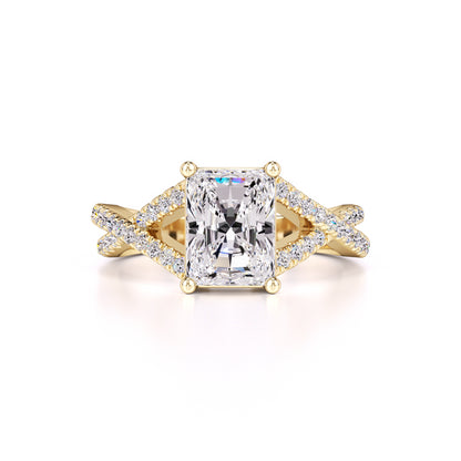 Bailey Moissanite & Lab Grown Diamond Ring | Yellow Gold | 1