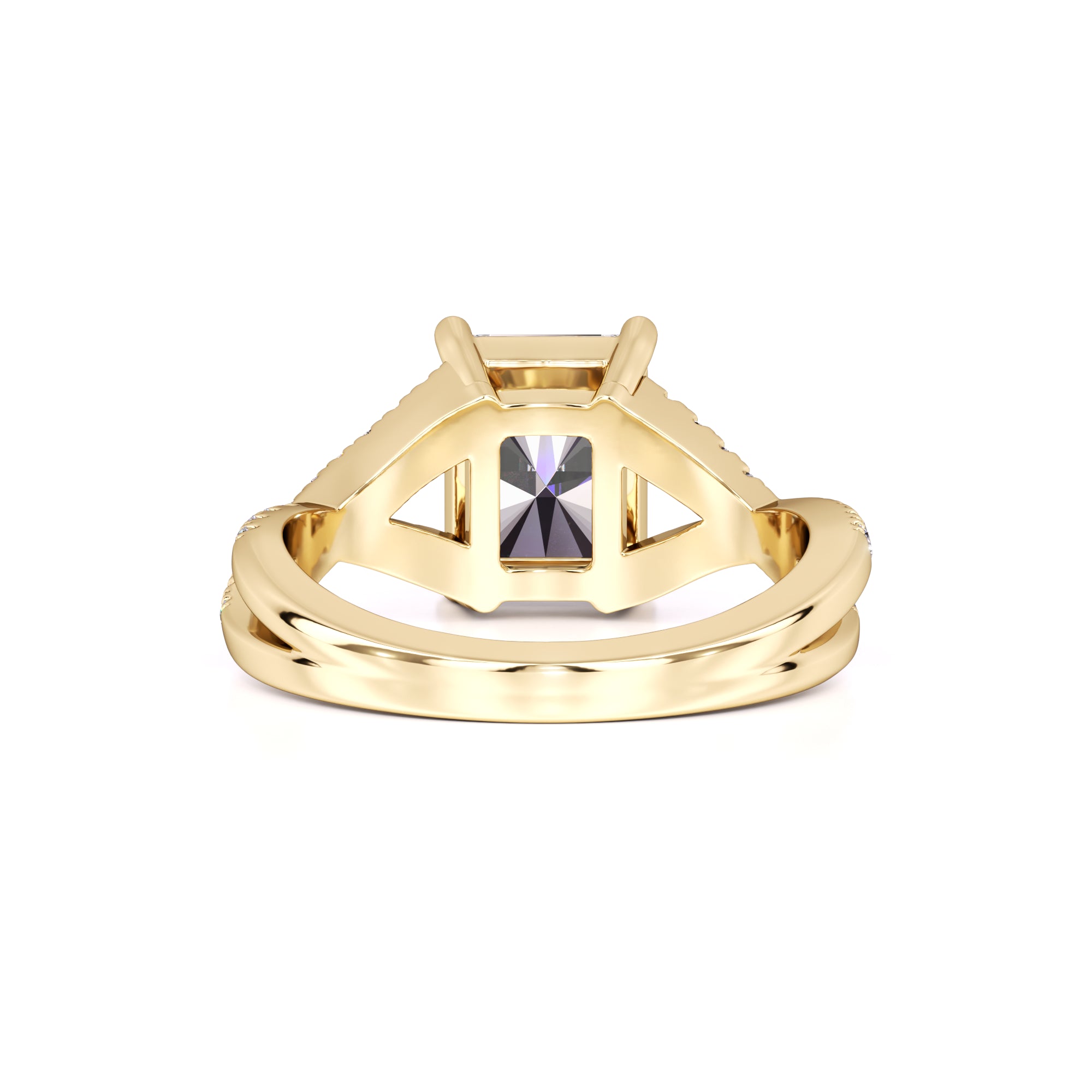 Bailey Moissanite & Lab Grown Diamond Ring | Yellow Gold | 3