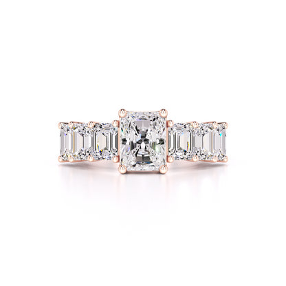Celine Moissanite & Lab Grown Diamond Ring | Rose Gold | 1