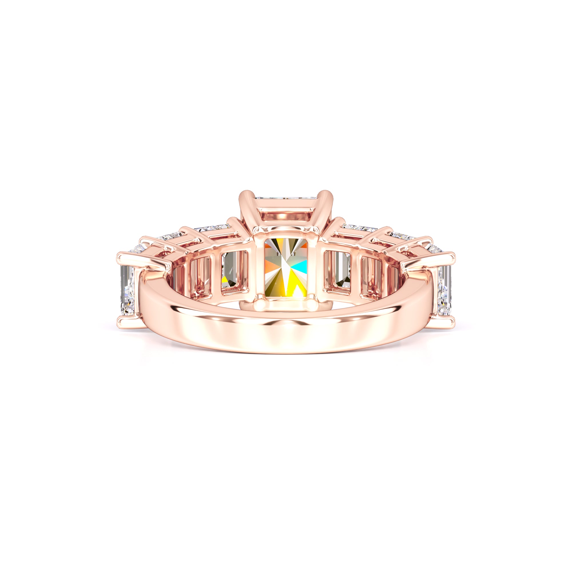 Celine Moissanite & Lab Grown Diamond Ring | Rose Gold | 3