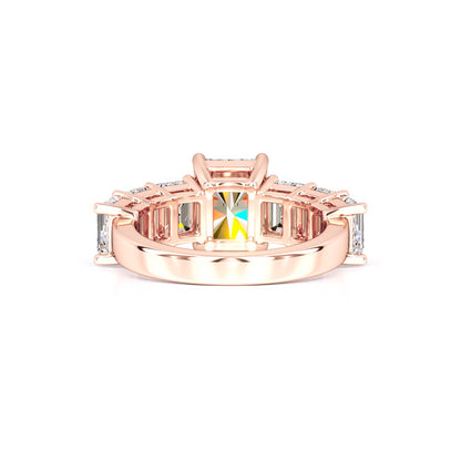 Celine Moissanite & Lab Grown Diamond Ring | Rose Gold | 3