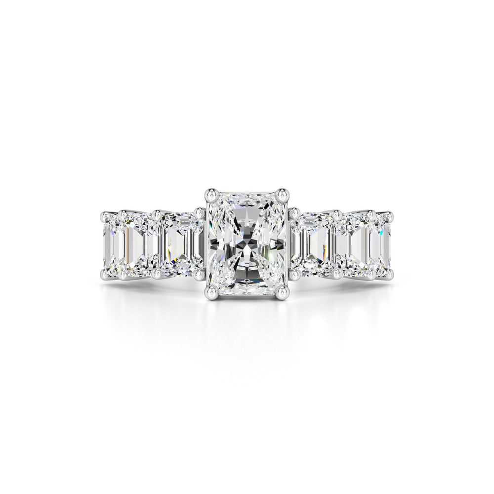 Celine Moissanite & Lab Grown Diamond Ring | White Gold | 1