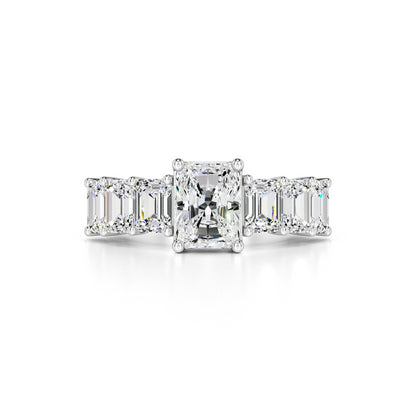 Celine Moissanite & Lab Grown Diamond Ring | White Gold | 1