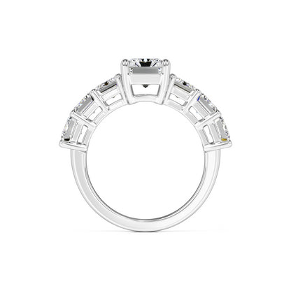 Celine Moissanite & Lab Grown Diamond Ring | White Gold | 4