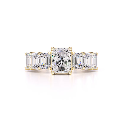 Celine Moissanite & Lab Grown Diamond Ring | Yellow Gold | 1
