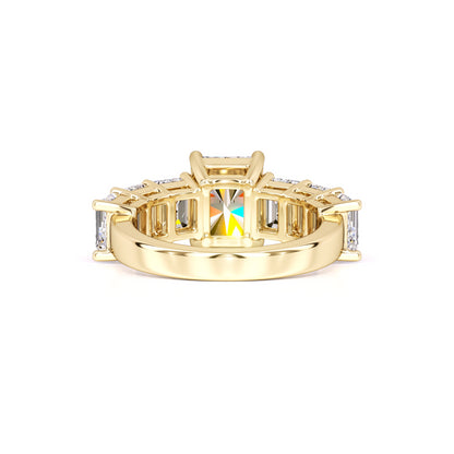 Celine Moissanite & Lab Grown Diamond Ring | Yellow Gold | 3