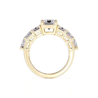 Celine Moissanite & Lab Grown Diamond Ring | Yellow Gold | 4