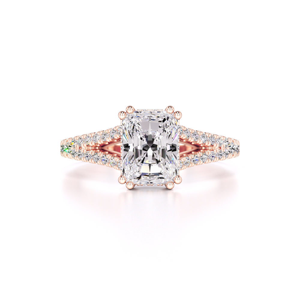 Juliana Moissanite & Lab Grown Diamond Ring | Rose Gold | 1