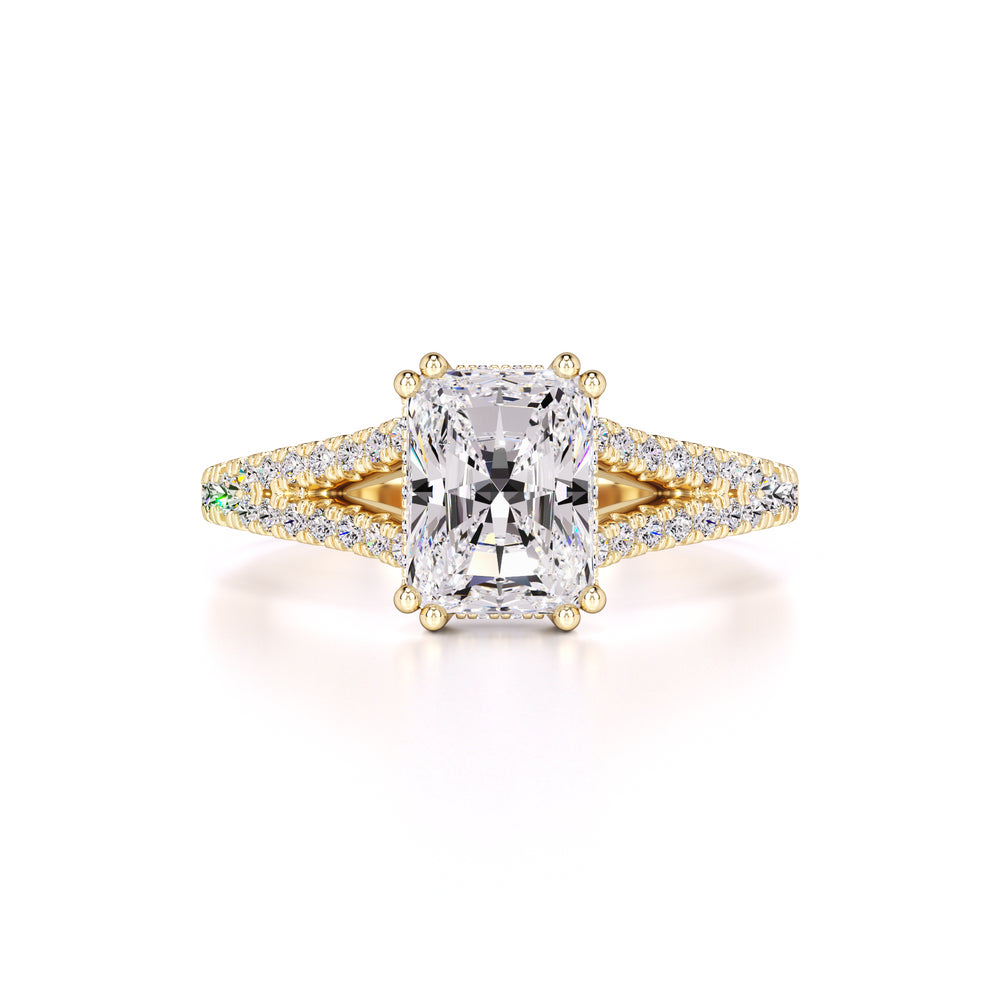 Juliana Moissanite & Lab Grown Diamond Ring | Yellow Gold | 1
