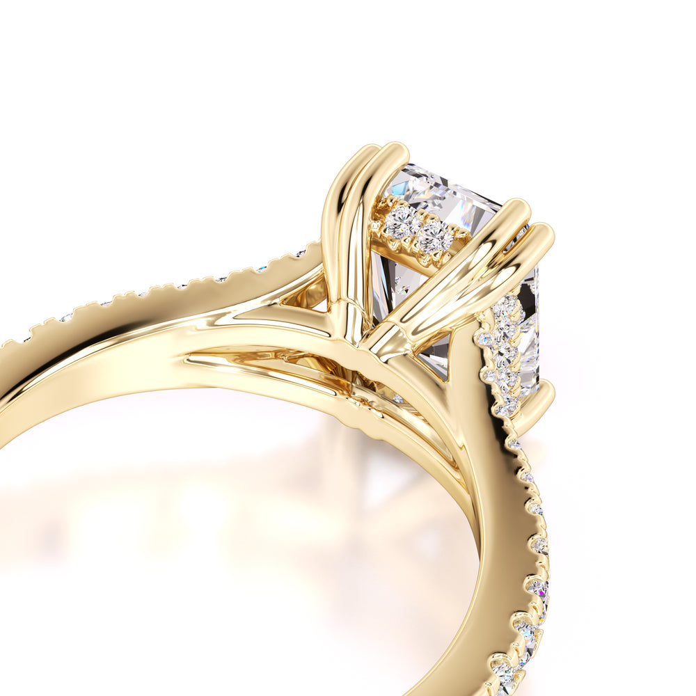 Juliana Moissanite & Lab Grown Diamond Ring | Yellow Gold | 2