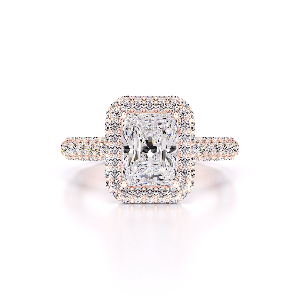 Leila Moissanite & Lab Grown Diamond Ring | Rose Gold | 1