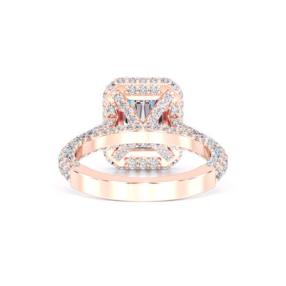Leila Moissanite & Lab Grown Diamond Ring | Rose Gold | 3