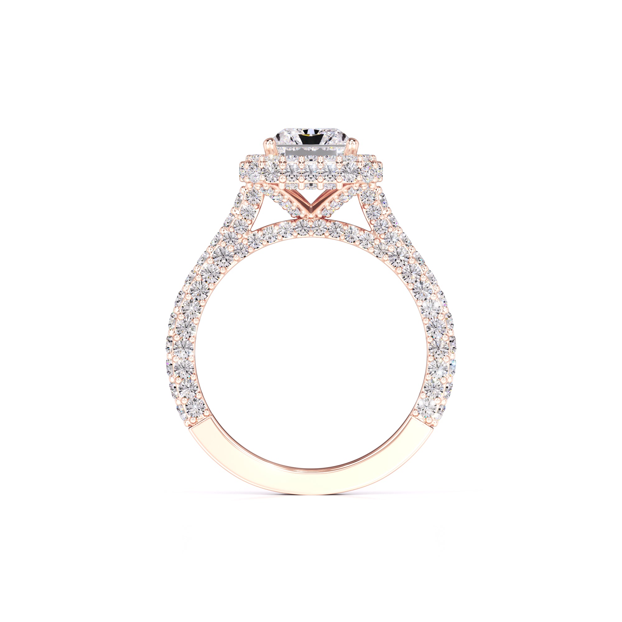 Leila Moissanite & Lab Grown Diamond Ring | Rose Gold | 4