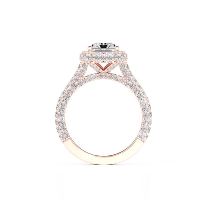 Leila Moissanite & Lab Grown Diamond Ring | Rose Gold | 4