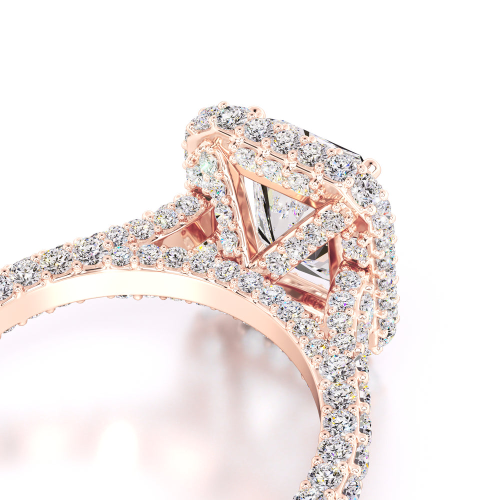 Leila Moissanite & Lab Grown Diamond Ring | Rose Gold | 2