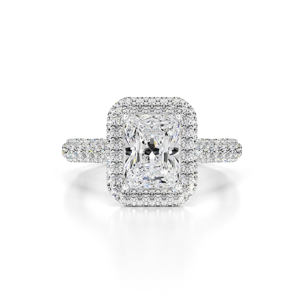 Leila Moissanite & Lab Grown Diamond Ring | White Gold | 1