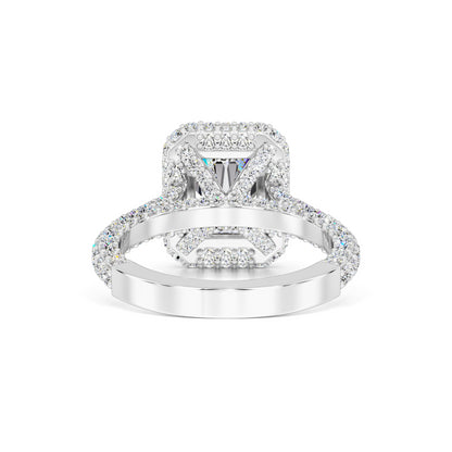 Leila Moissanite & Lab Grown Diamond Ring | White Gold | 3