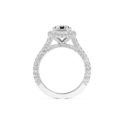 Leila Moissanite & Lab Grown Diamond Ring | White Gold | 4