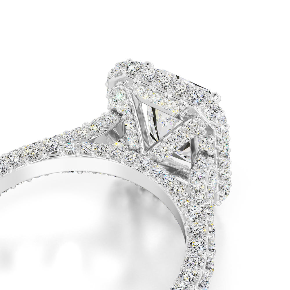 Leila Moissanite & Lab Grown Diamond Ring | White Gold | 2