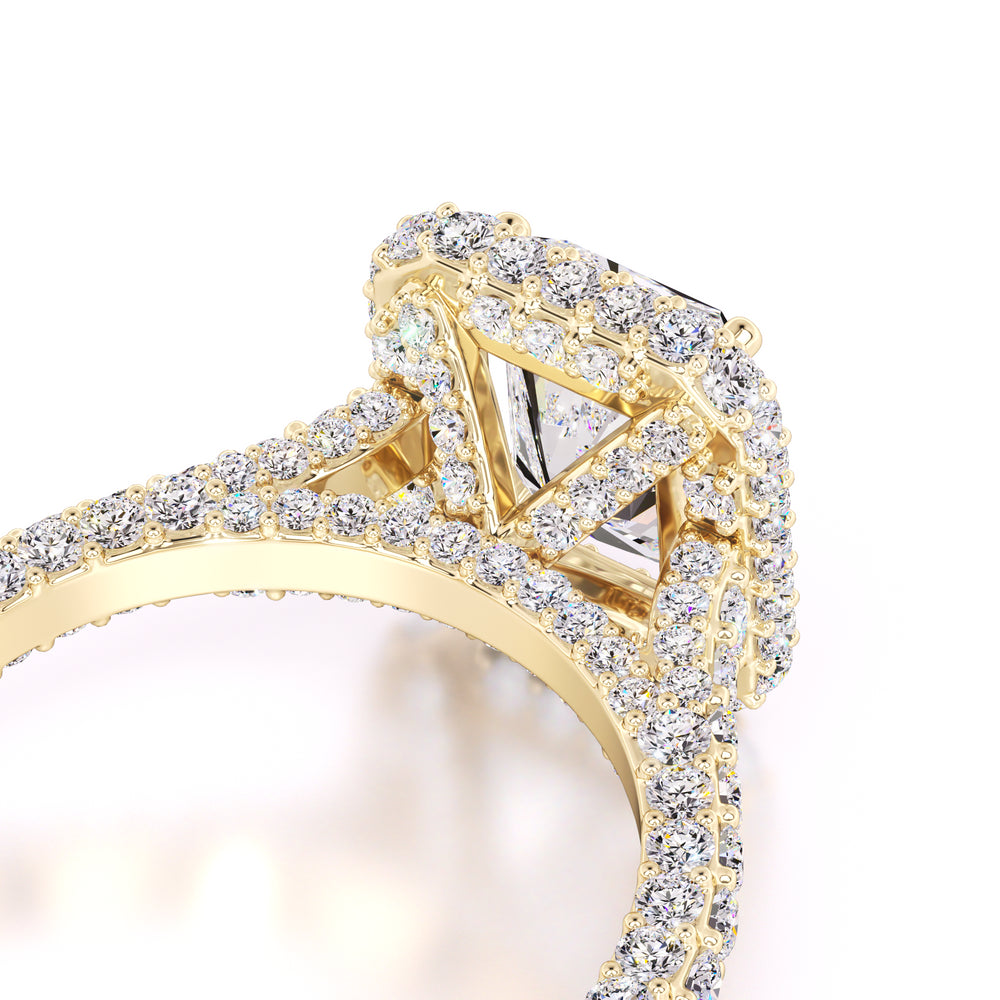 Leila Moissanite & Lab Grown Diamond Ring | Yellow Gold | 2