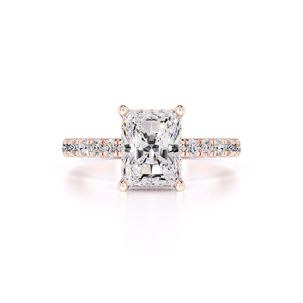 Madeline Moissanite & Lab Grown Diamond Ring | Rose Gold | 1