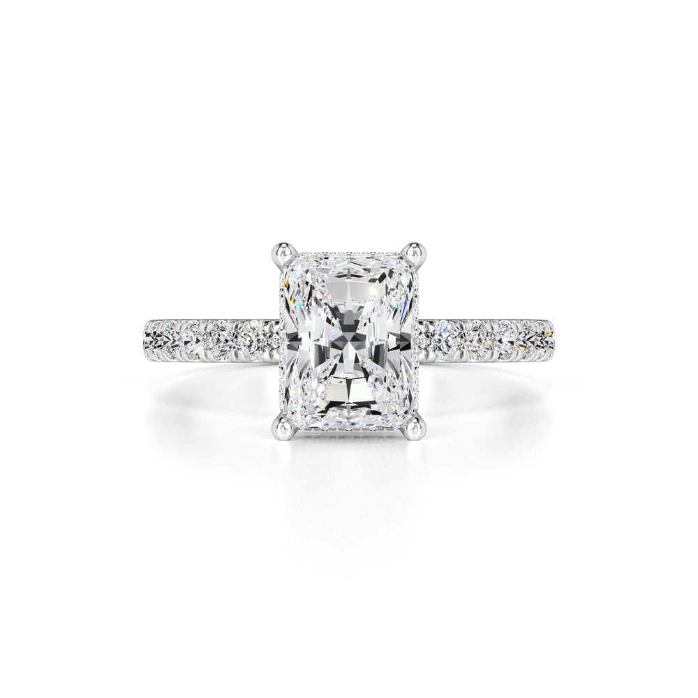 Madeline Moissanite & Lab Grown Diamond Ring | White Gold | 1