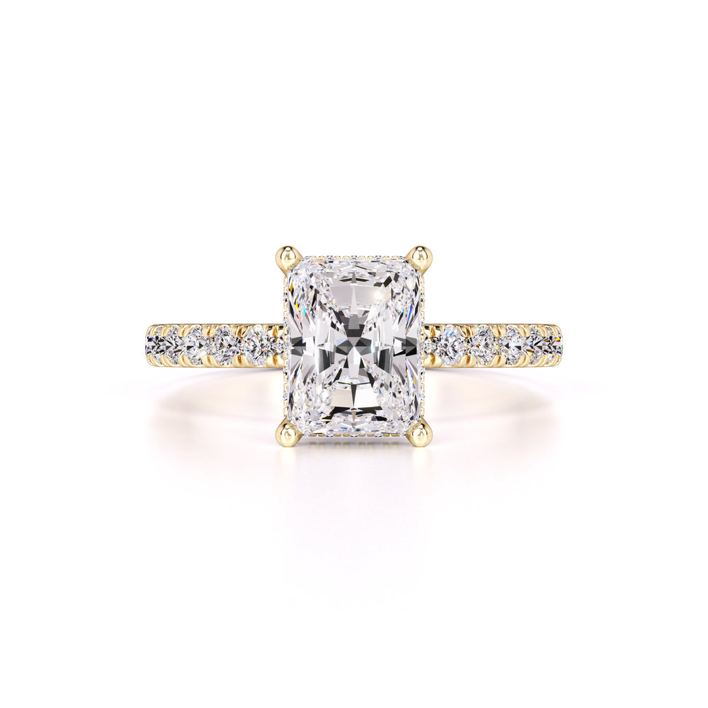 Madeline Moissanite & Lab Grown Diamond Ring | Yellow Gold | 1