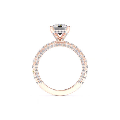 Sienna Moissanite & Lab Grown Diamond Ring | Rose Gold | 4