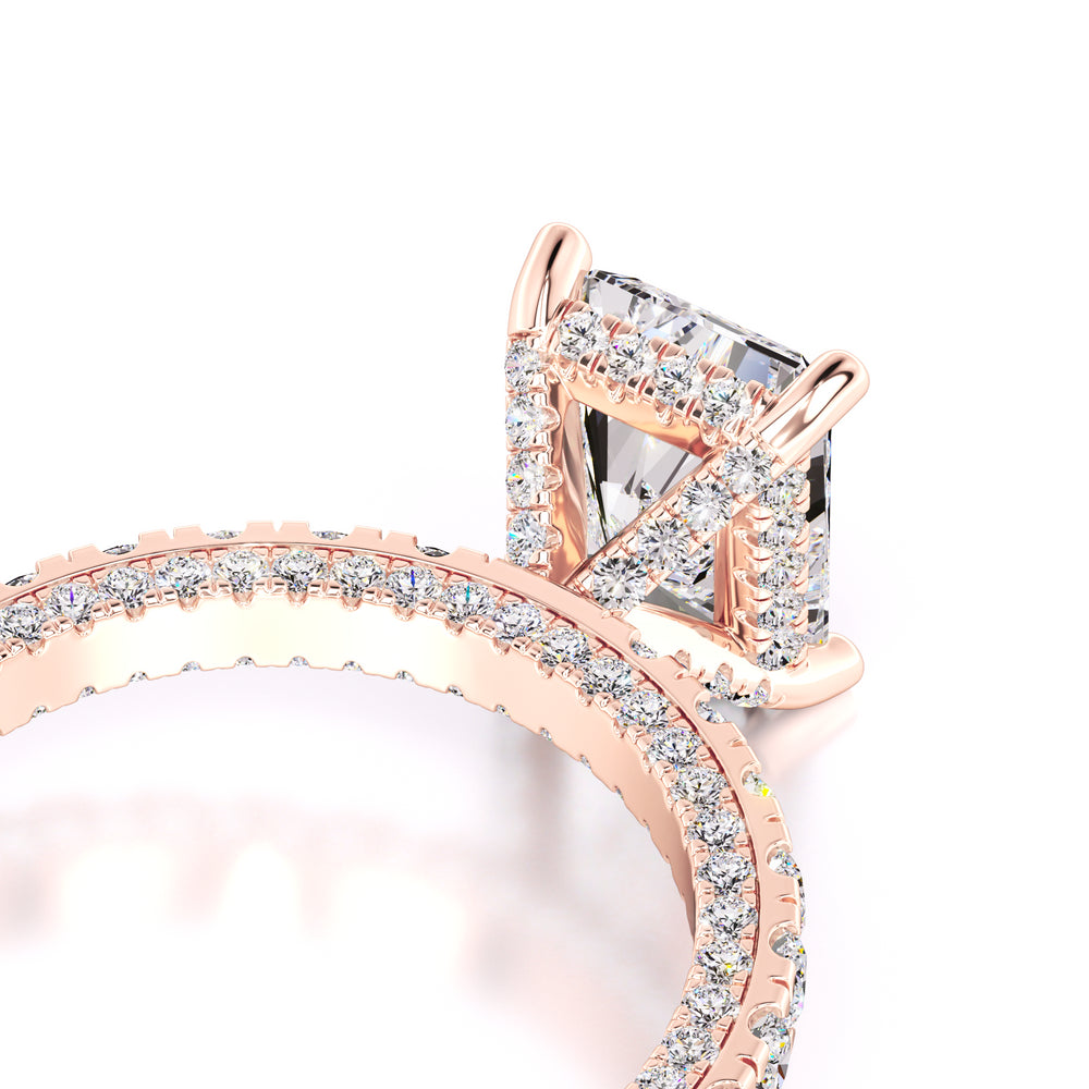 Sienna Moissanite & Lab Grown Diamond Ring | Rose Gold | 2