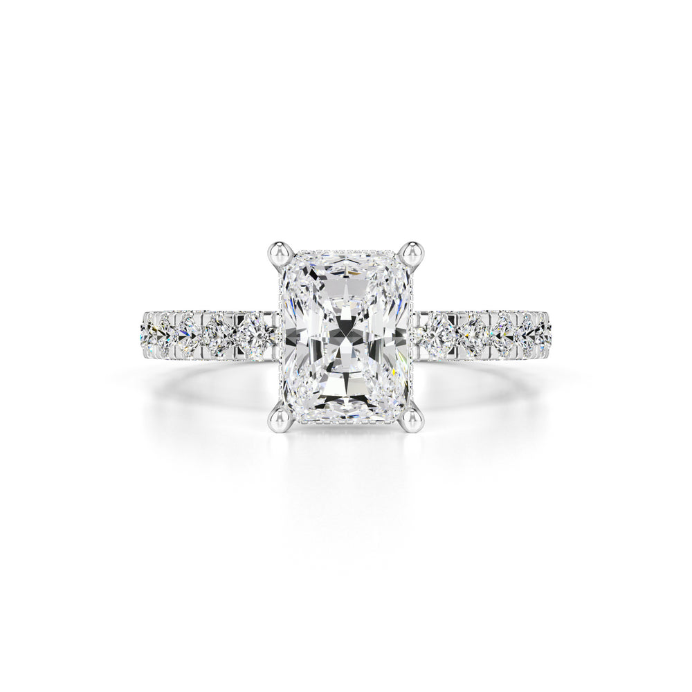 Sienna Moissanite & Lab Grown Diamond Ring | White Gold | 1