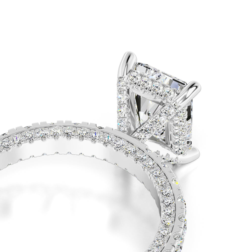 Sienna Moissanite & Lab Grown Diamond Ring | White Gold | 2