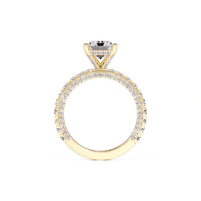 Sienna Moissanite & Lab Grown Diamond Ring | Yellow Gold | 4